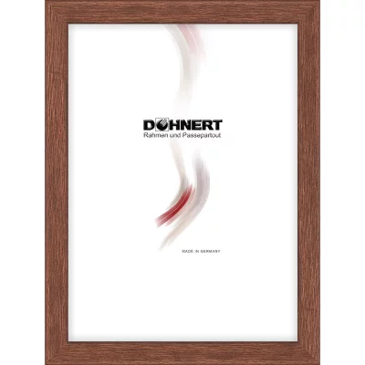 Holzrahmen-Zuschnitt Bermondsey Braun | Normalglas (2 mm)