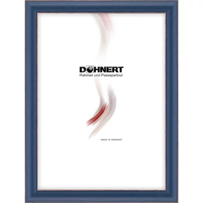 Holzrahmen-Zuschnitt Bounds Blau | Normalglas (2 mm)