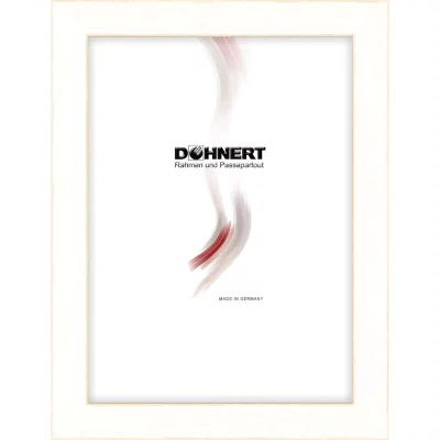 Holzrahmen-Zuschnitt Chancery Lane Weiss | Normalglas (2 mm)