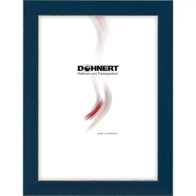 Holzrahmen-Zuschnitt Chancery Lane Dunkelblau | Normalglas (2 mm)