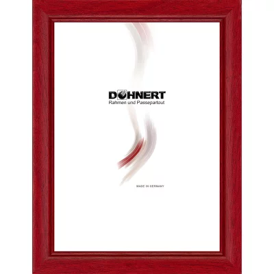 Holzrahmen-Zuschnitt Charing Cross Bordeaux glänzend | Normalglas (2 mm)