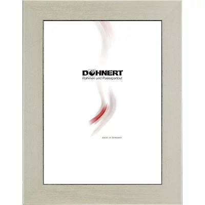 Houten kader Barnet 13x13 cm | witgoud geborsteld | normaal glas (2 mm)