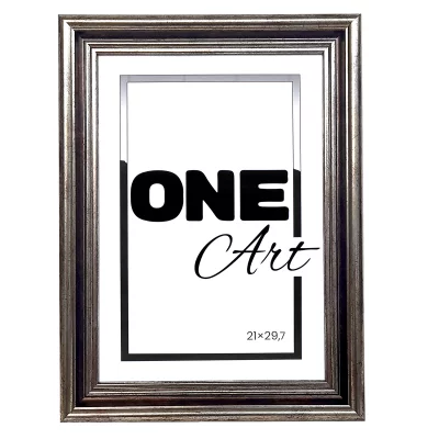 Treramme Boho 10x15 cm | Sølv-svart | Kunstglass (1 mm)