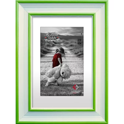 Kunststof lijst Colorado 30x40 cm | wit-groen | kunstglas (1 mm)