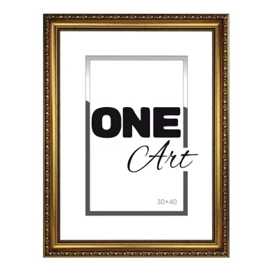 Barokní rám Goldy 21x29,7 cm (A4) | zlatá | plexisklo (1mm)