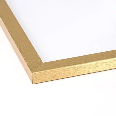 Drewniana rama Hekla (MDF) na wymiar złoty, ze strukturą | szkło sztuczne (1 mm)