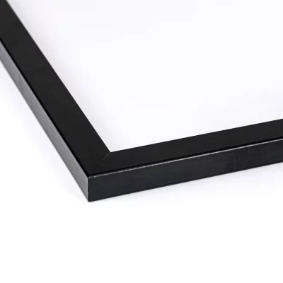 Drewniana rama Hekla (MDF) na wymiar czarny | szkło sztuczne (1 mm)