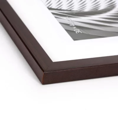 Dřevěný rám Hekla (MDF) s paspartou 10x15 cm (9x13 cm) | wengé | plexisklo (1mm)