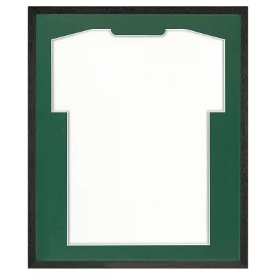 Shirt frame Economy zwart met passe-partout 52,5x62,5 cm | zwart-donkergroen | kunstglas (1 mm)
