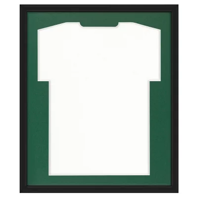 Shirt frame Comfort zwart met passe-partout 53,4x63,4 cm | zwart-donkergroen | kunstglas (1 mm)