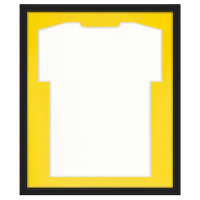 Shirt frame Comfort zwart met passe-partout 53,4x63,4 cm | zwart-geel | kunstglas (1 mm)