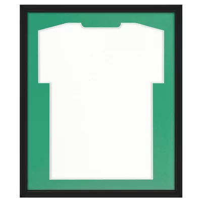 Shirt frame Comfort zwart met passe-partout 53,4x63,4 cm | zwart-groen | kunstglas (1 mm)