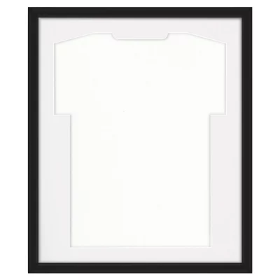 Shirt frame Comfort zwart met passe-partout 53,4x63,4 cm | zwart-wit | kunstglas (1 mm)