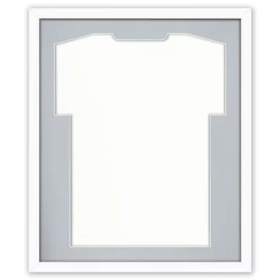 Shirt frame Comfort wit met passe-partout 53,4x63,4 cm | wit-grijs | kunstglas (1 mm)