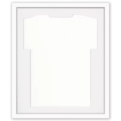 Shirt frame Comfort wit met passe-partout 53,4x63,4 cm | wit-wit | kunstglas (1 mm)