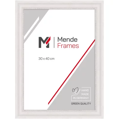 Holzrahmen Zuschnitt Engsle Weiß deckend | Normalglas (2 mm)