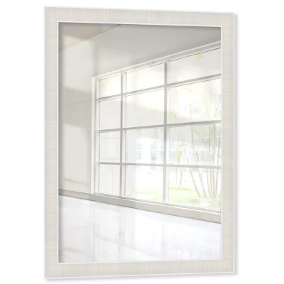 Cornice esclusiva in legno Gerolnu 50x100 cm | crema | Specchio (2 mm)