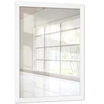 Lustro na ścianę Zaria 30x90 cm | biały | lustro (2 mm)