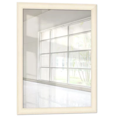 Wandspiegel Duduma 13x13 cm | wit, houtnerf | spiegel (2 mm)