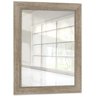 Specchiera Tarsus 50x100 cm | crema e marrone | Specchio (2 mm)