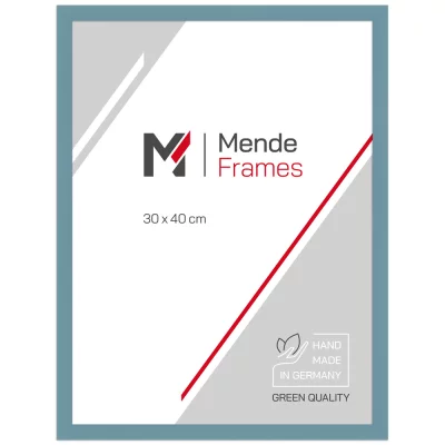 Cornice in legno Koudou su misura blu chiaro | Vetro standard (2 mm)