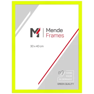 Cornice in legno Koudou 21x29,7 cm (A4) | giallo neon | Vetro standard (2 mm)