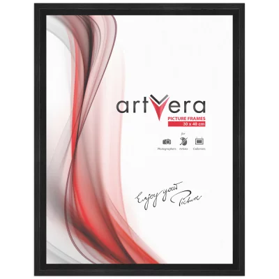 Baklijst voor acrylschilderijen, alu dibond en hardschuimplaten 20x20 cm | zwart, houtnerf | lege kader (zonder glas en achterwand)