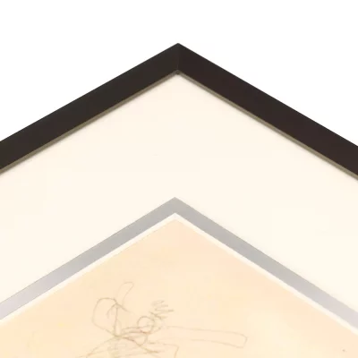 Thumbnail von 1,4 mm Doppel-Passepartout mit individuellem Ausschnitt Silber matt (933)
