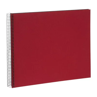 Thumbnail von Spiralalbum Bella Vista mit 40 schwarzen Seiten zum Einkleben, 35x30 cm rot