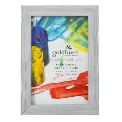 Kunststofframme «Colour up your life» 10x15 cm | Lys grå | Normalglass (2 mm)