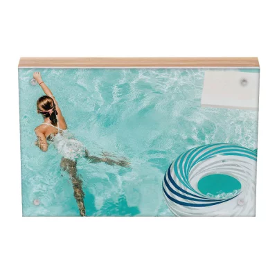 Akrylrammen Bamboo med bambusbakvegg 10x15 cm | Natur | Kunstglass (2 mm)