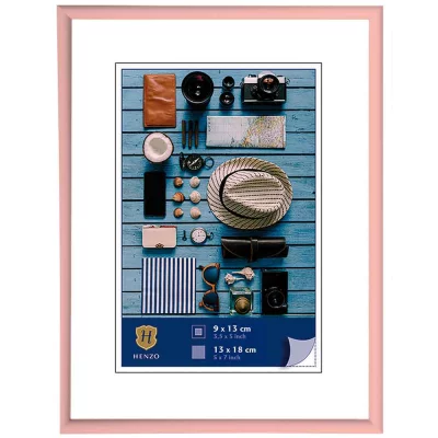 Kunststof kader Napoli 10x15 cm (7x10 cm) | roze | normaal glas (2 mm)