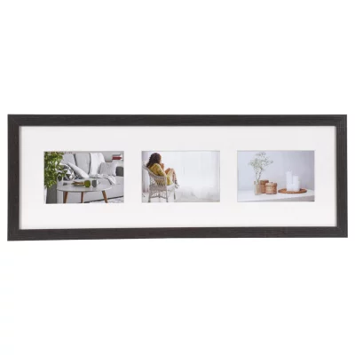 Multi fotokader van hout Modern 3x10x15 cm | donkerbruin | normaal glas (2 mm)