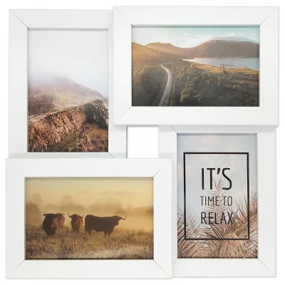 Collage fotokader Pure Barry (MDF) 4x10x15 cm | wit | normaal glas (2 mm)