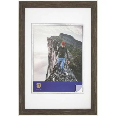 Kunststof kader Edge 10x15 cm | donkerbruin | normaal glas (2 mm)
