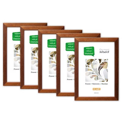 Thumbnail von Holz-Bilderrahmen Arox - 5er Set Braun