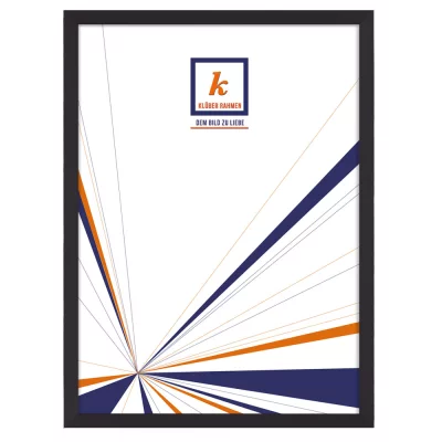 Aluminiumram Alejandro 59,4x84,1 cm (A1) | svart matt, korsborstad | Plastglas (2 mm)