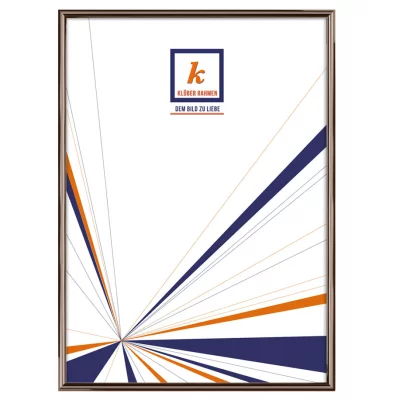 Aluminiumram Miguel efter mått grått tenn, korsborstad | Standardglas (2 mm)