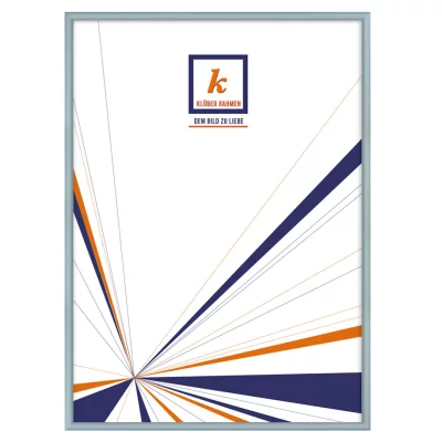 Alu-Bilderrahmen Miguel 30x45 cm | Blassblau | Normalglas (2 mm)