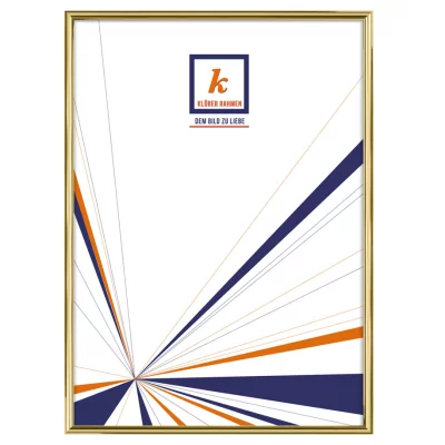 Alu-Bilderrahmen Miguel 30x45 cm | Gold-glänzend, Rücken gebürstet | Normalglas (2 mm)