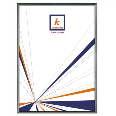 Alu-Bilderrahmen Miguel 30x45 cm | Grauzinn matt, Rücken gebürstet | Normalglas (2 mm)