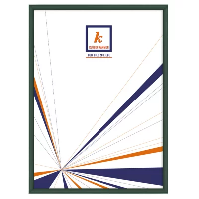 Alu-Bilderrahmen Enzo Maßanfertigung Tannengrün | Kunstglas (2 mm)