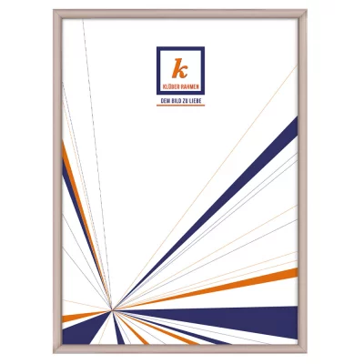 Alu-Bilderrahmen Enzo 84,1x118,9 cm (A0) | Blassrosa | Kunstglas (2 mm)