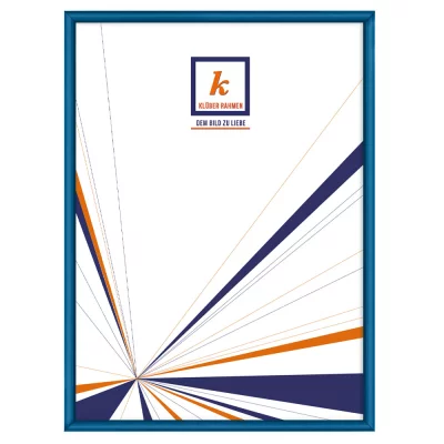 Alu-Bilderrahmen Enzo 84,1x118,9 cm (A0) | Blau | Kunstglas (2 mm)