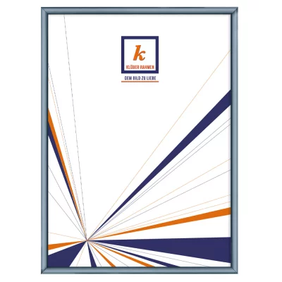 Alu-Bilderrahmen Enzo 84,1x118,9 cm (A0) | Blauzinn-matt, Rücken gebürstet | Kunstglas (2 mm)