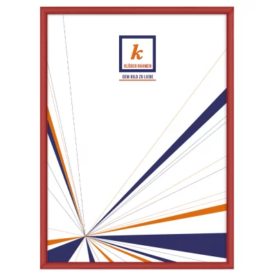 Aluminiumsbilderamme Enzo 42x59,4 cm (A2) | Ferrarirød | Normalglass (2 mm)