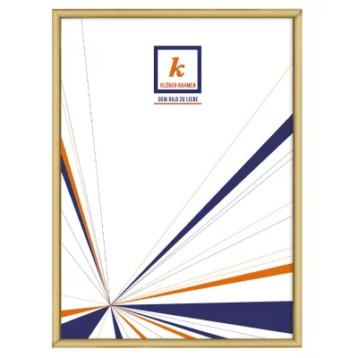 Alu-Bilderrahmen Enzo 84,1x118,9 cm (A0) | Gold-matt, Rücken gebürstet | Kunstglas (2 mm)