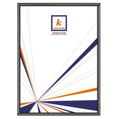 Alu-Bilderrahmen Enzo 84,1x118,9 cm (A0) | Grauzinn matt, Rücken gebürstet | Kunstglas (2 mm)