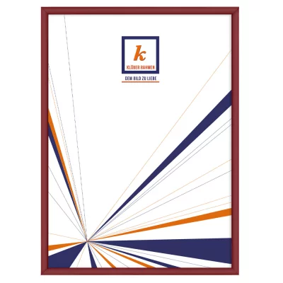 Alu-Bilderrahmen Enzo 84,1x118,9 cm (A0) | Karminrot | Kunstglas (2 mm)