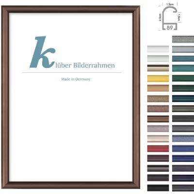Bildershop-24 Cornice Monza 40x100 Cm – Alluminio Lucido Argento, Profilo 30 Mm, Con Vetro Acrilico